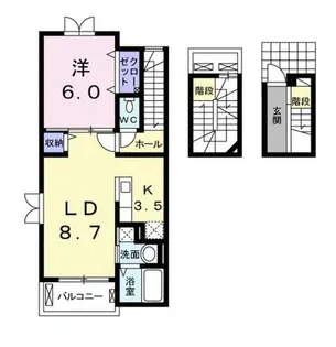 プラザ九源Ⅱ【3階】の間取り