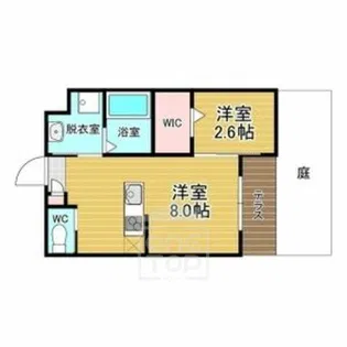 リアコート千里丘1SOUTH【1階】の間取り