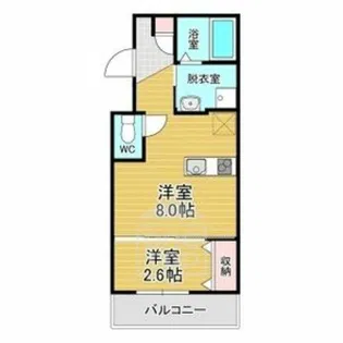 リアコート千里丘1SOUTH【1階】の間取り