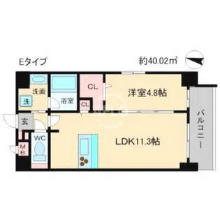 ティーズガーデン【6階】の間取り