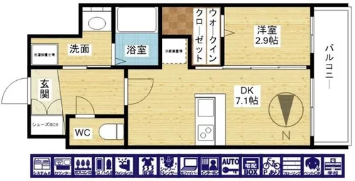 エステムコート新大阪XIVパルス【2階】の間取り