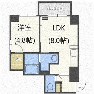 メゾン・ド・ヴィレ桑園【7階】の間取り