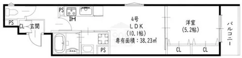 ピレーネ一津屋【1階】の間取り