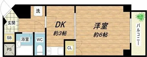 楠青山ビル別館【6階】の間取り