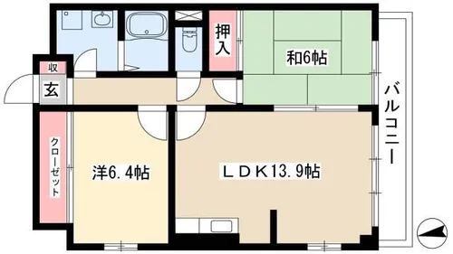 エスポワールメゾン神郷【4階】の間取り