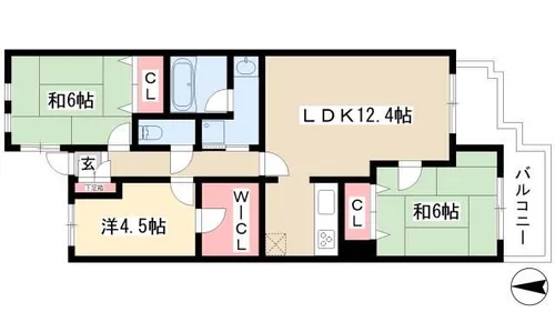 ソフィア覚王山【403号室】の間取り
