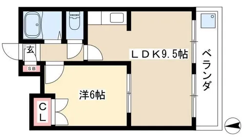 エスタ植田【1階】の間取り