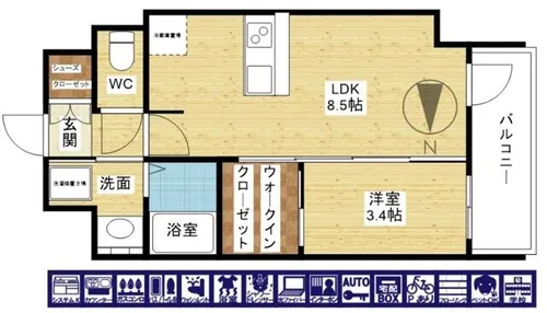 エステムコート新大阪XIVパルス【2階】の間取り