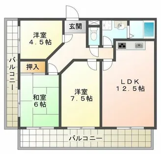 レジデンス清水が丘【5階】の間取り