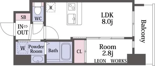セレニテ日本橋エクラ【8階】の間取り