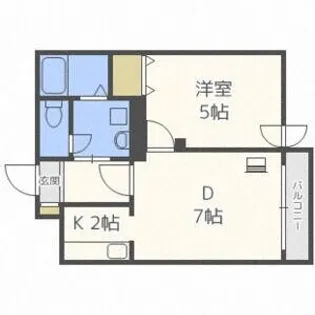 バティール白石【3階】の間取り