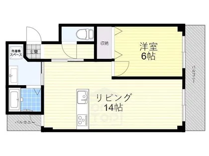 麻田レインボーハイツ【4階】の間取り