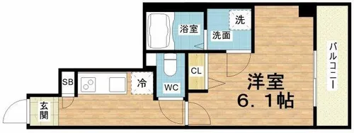 ファステート難波デラックス【9階】の間取り