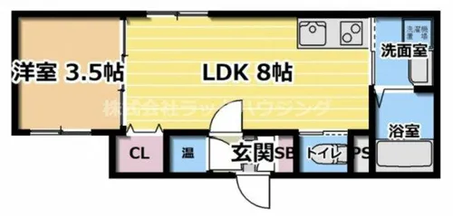 GRANDIR西三荘【3階】の間取り