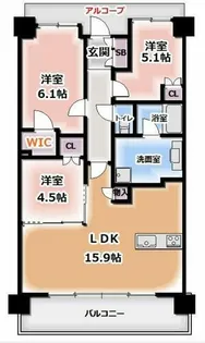 パークホームズLaLa門真【3階】の間取り