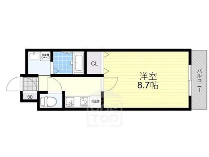 アンプルールクラージュ森脇【1階】の間取り