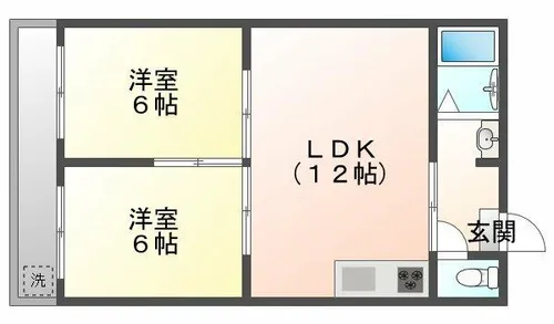 シャトー星が丘【2階】の間取り