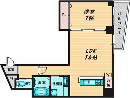 プレミアム長瀬【7階】の間取り