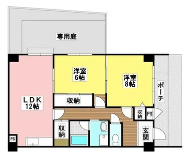 バーンホーフ千里丘【103号室】の間取り