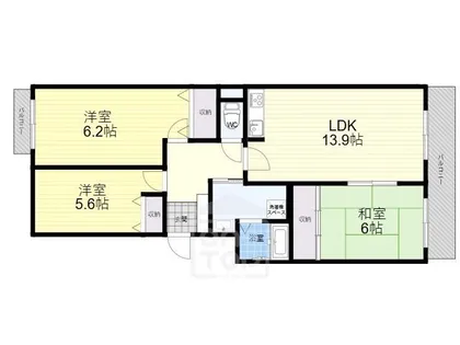 アムール真砂【2階】の間取り