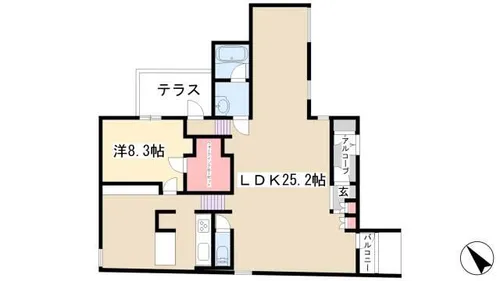 VISCONTI覚王山【402号室】の間取り