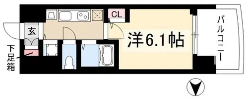 プレサンス桜通グレイス【0703号室】の間取り
