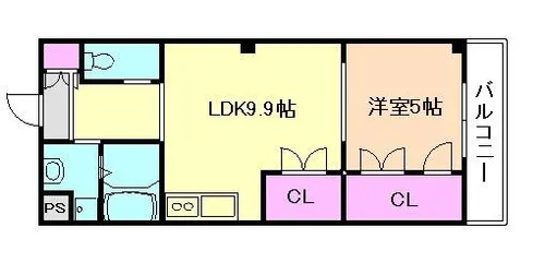 セーズコート高井田【202号室】の間取り