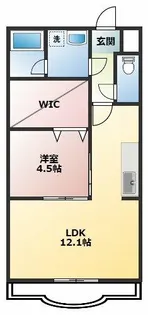 愛知県北名古屋市鹿田【マンション】の間取り