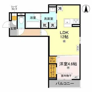 クラシスト背戸口【1階】の間取り