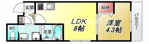 H-maison平野WEST【1階】の間取り