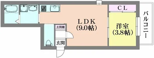 リッチライフ菊水町【2階】の間取り