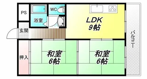 沼ハイツ【2階】の間取り