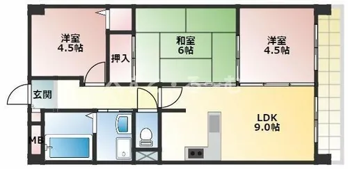 セラヴィ【402号室】の間取り