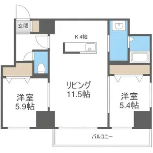 グラン札幌【10階】の間取り