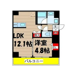 1LDKの間取り画像