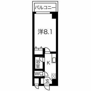 ヒルズ新栄3号館【2階】の間取り