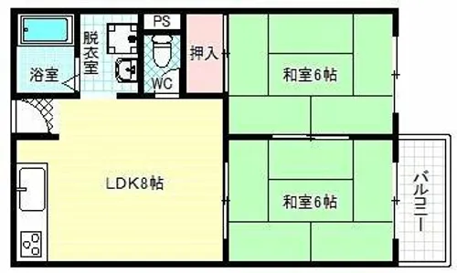 中野ハイツ【2階】の間取り