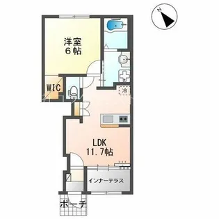 グランドソレーユⅡ番館【1階】の間取り