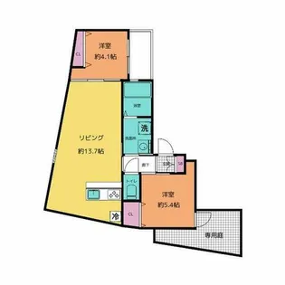 ブロンテ大久保【303号室】の間取り