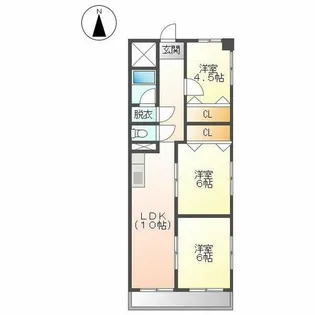 冨士見ハイツ【3階】の間取り