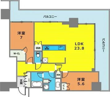 シティタワー神戸三宮【30階】の間取り