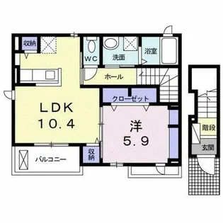 CASA LA MAR【2階】の間取り