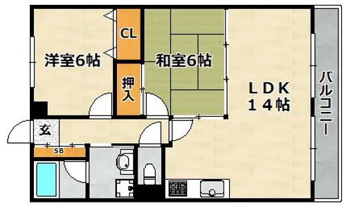 サンライズ明和【205号室】の間取り