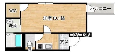 1Kの間取り画像