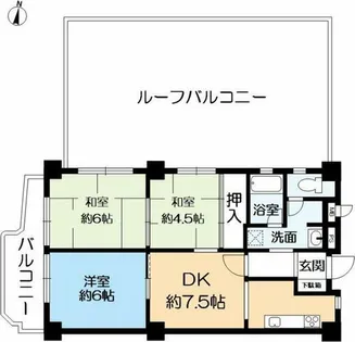 岡本センチュリーマンション【6階】の間取り