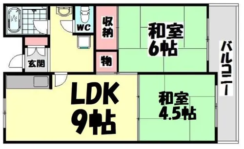 佐野湊団地【5階】の間取り