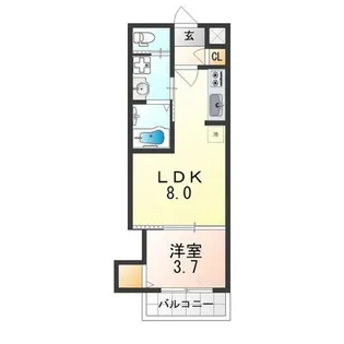 H-maison東住吉Ⅲ【1階】の間取り