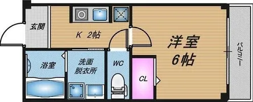 THE CITY ゆめ咲【302号室】の間取り