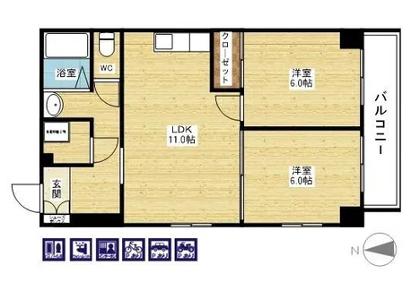 マンションクインビー【3階】の間取り