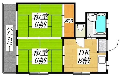シャンポール湯川【301号室】の間取り